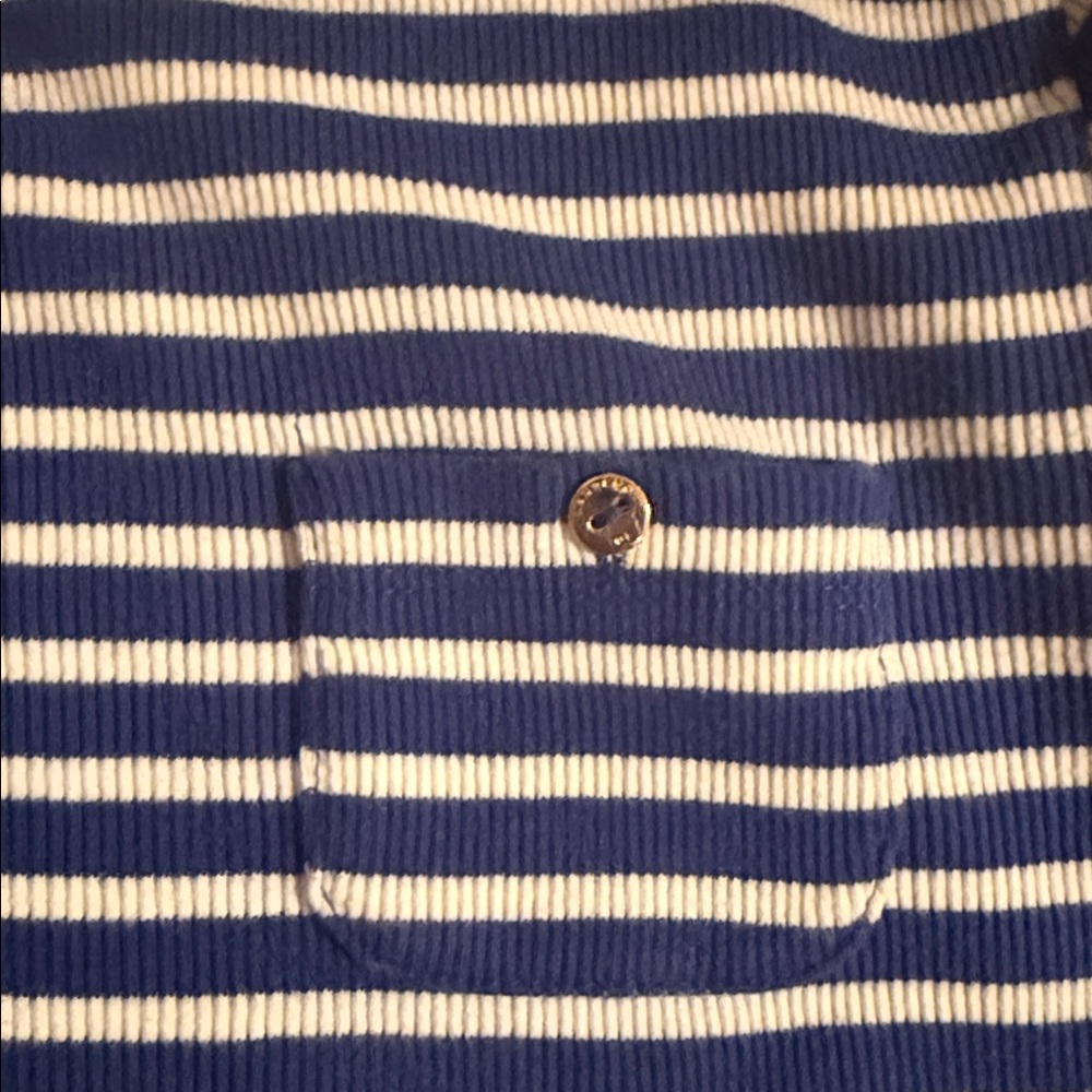 Ralph Lauren Navy and White Striped Shirt - Picture 5 of 5